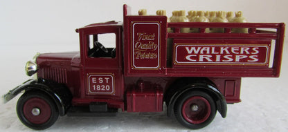 Lledo  Days Gone Ford Stake Truck 1930 Maroon Walkers Crisps