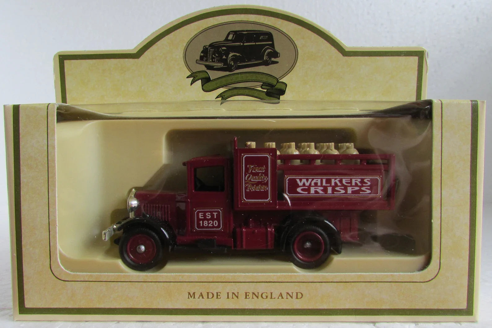 Lledo  Days Gone Ford Stake Truck 1930 Maroon Walkers Crisps