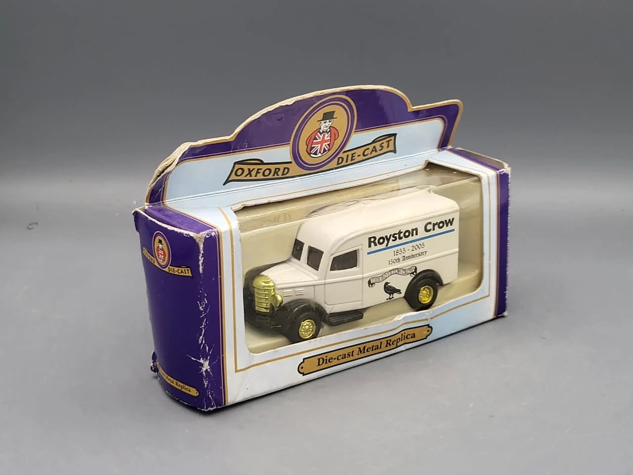 Oxford Diecast   Bedford Van Royston Crow 150th Anniversary  White
