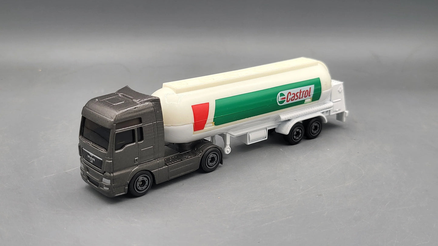 Majorette    Tanker Truck  White, Grey Castrol Truck