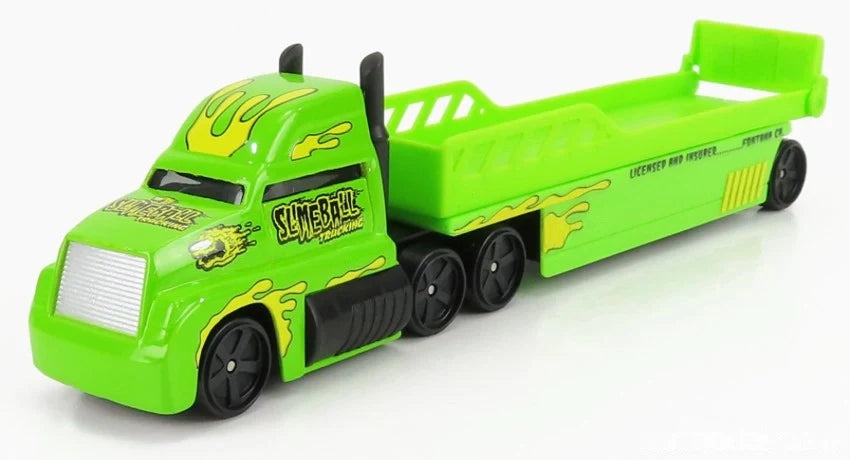 Maisto  Fresh Metal  Flatbed Transport Truck  Green Highway Haulers