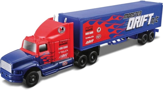 Maisto  Fresh Metal  Monster Drift Design Truck  Blue, Red Highway Haulers