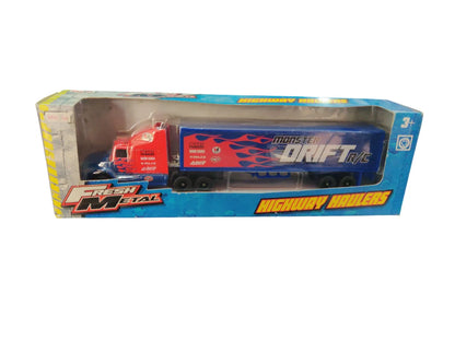 Maisto  Fresh Metal  Monster Drift Design Truck  Blue, Red Highway Haulers